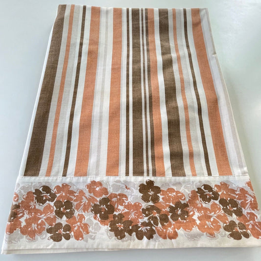 Vintage 70s flat sheet, twin, double/full size, Truprest