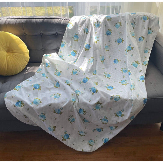 Vintage 70s fitted sheet, TruPrest, twin size bed
