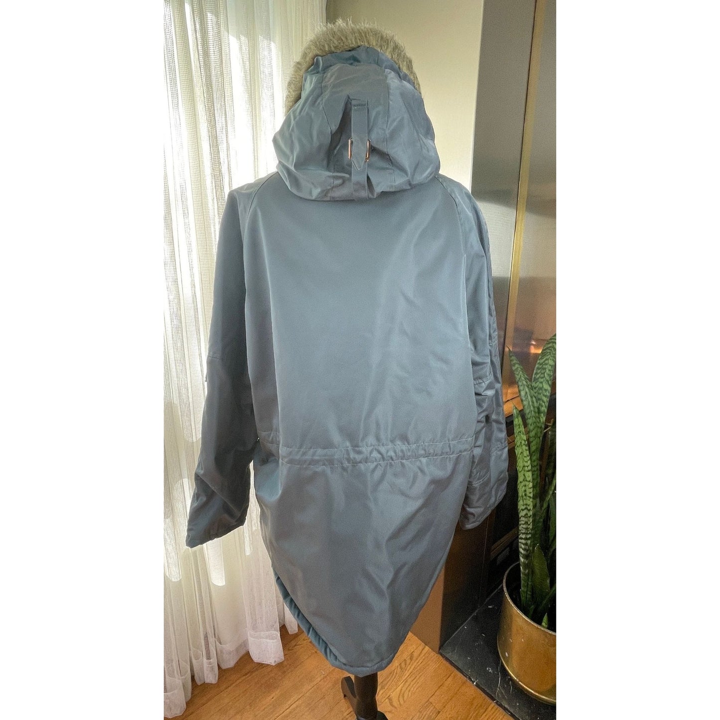 Vintage 70s parka, grey hooded winter jacket, Sears Men's