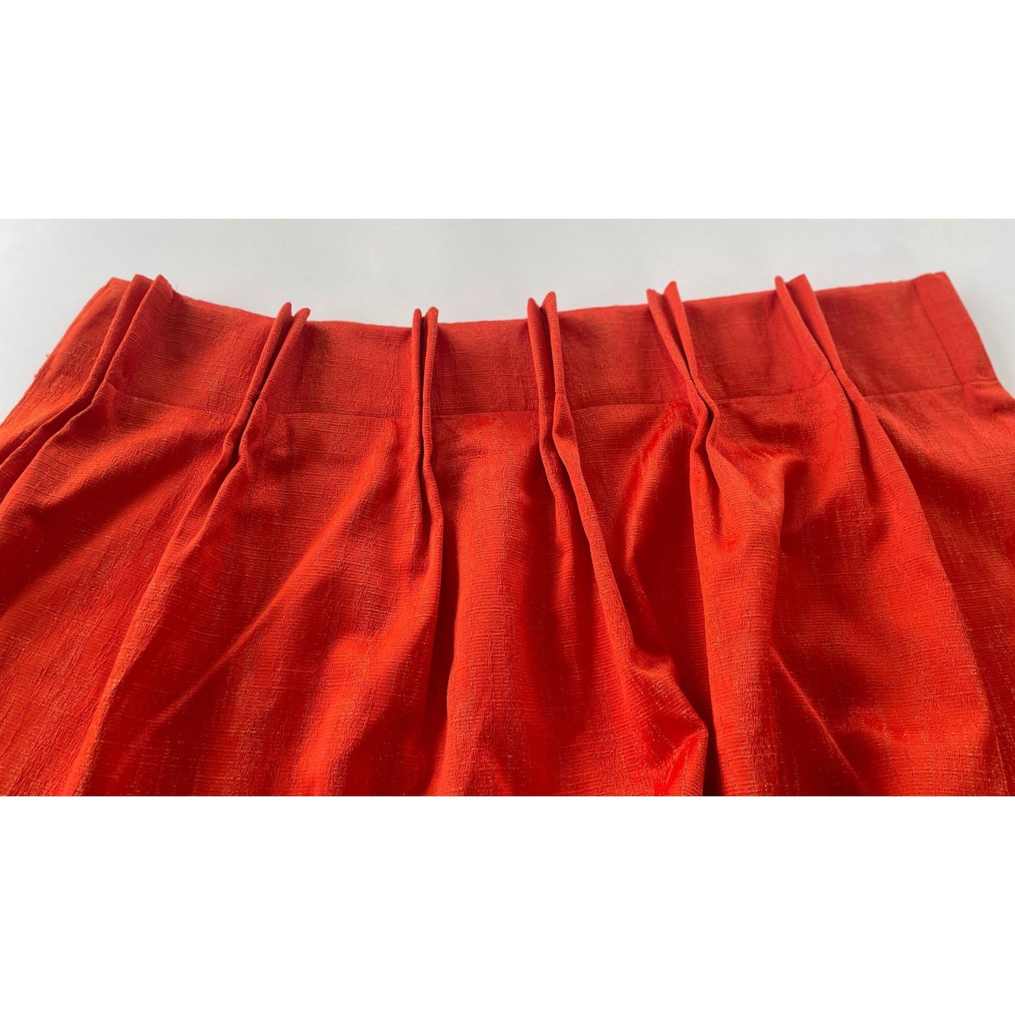 Vintage 60s orange pleated drape