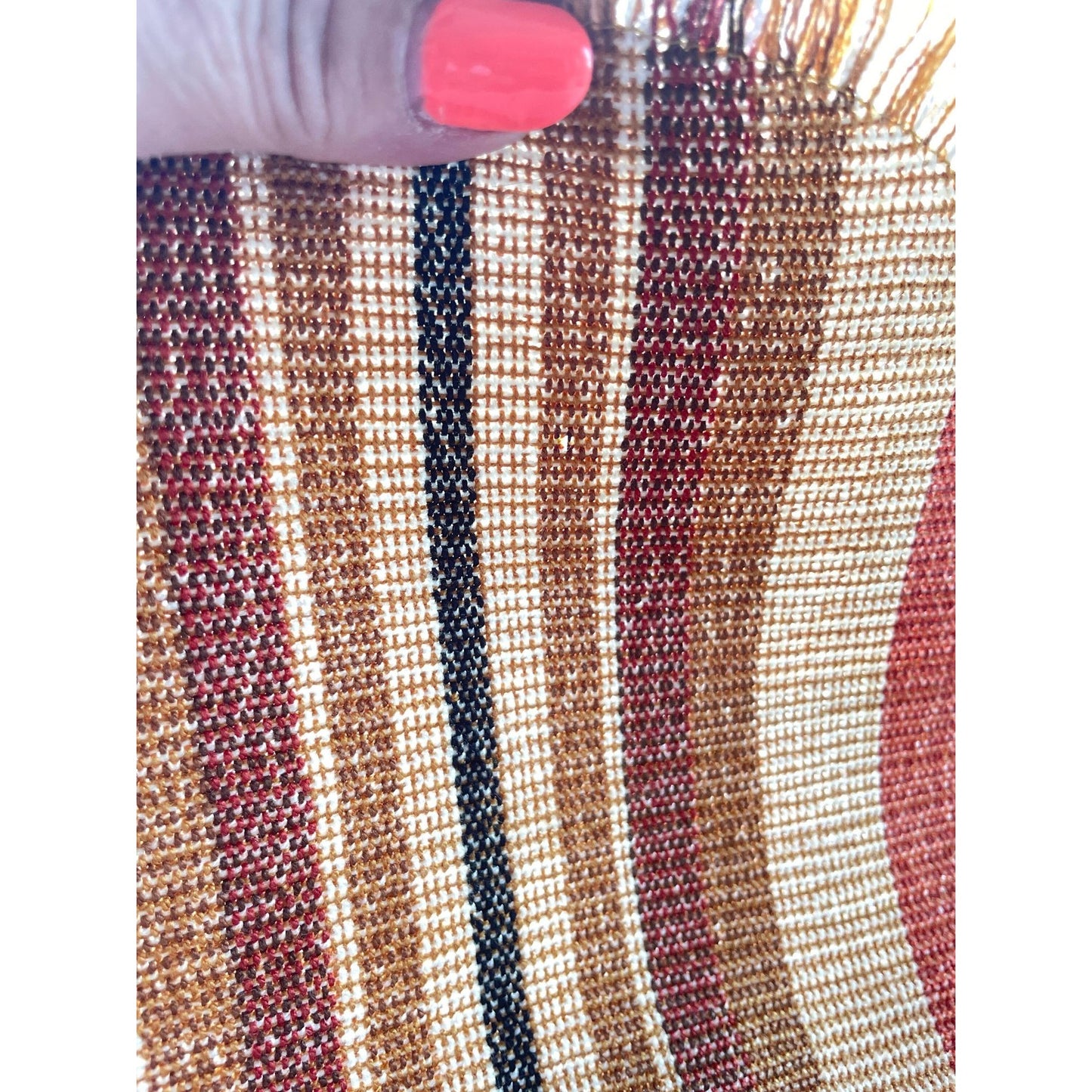 Vintage 80s woven placemats, brown, set of 4