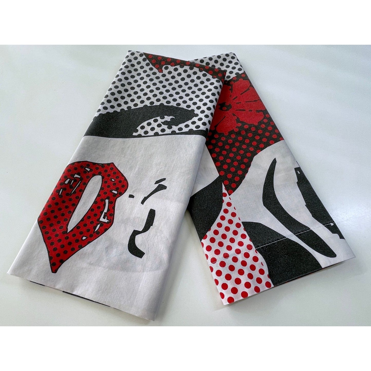 Vintage 80s Pop Art pillowcases set