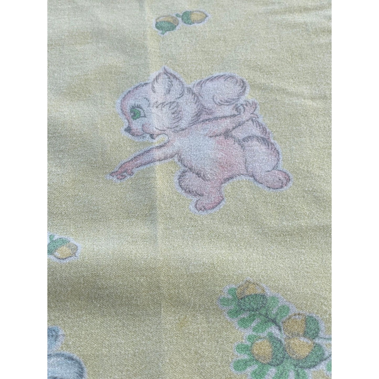Vintage 70s flannel baby blanket