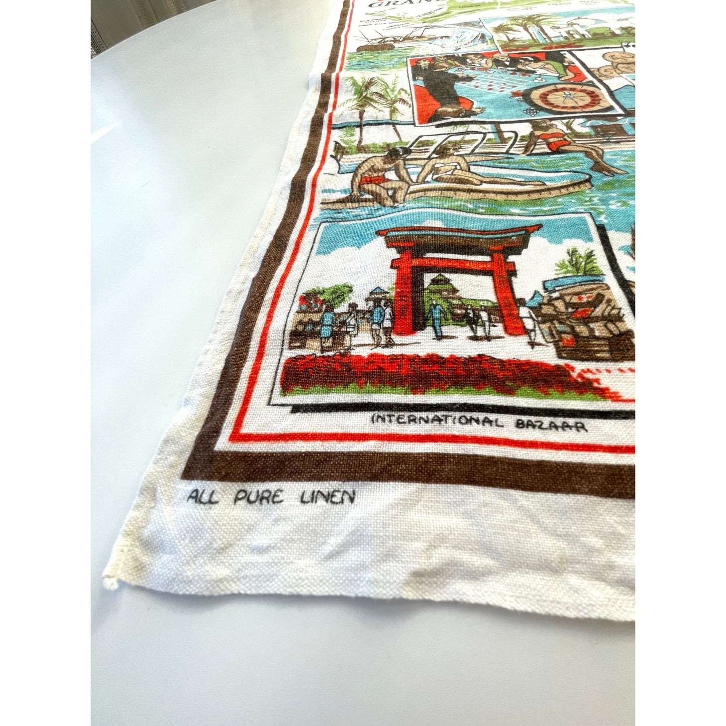 Vintage 60s Freeport Bahamas tea towel