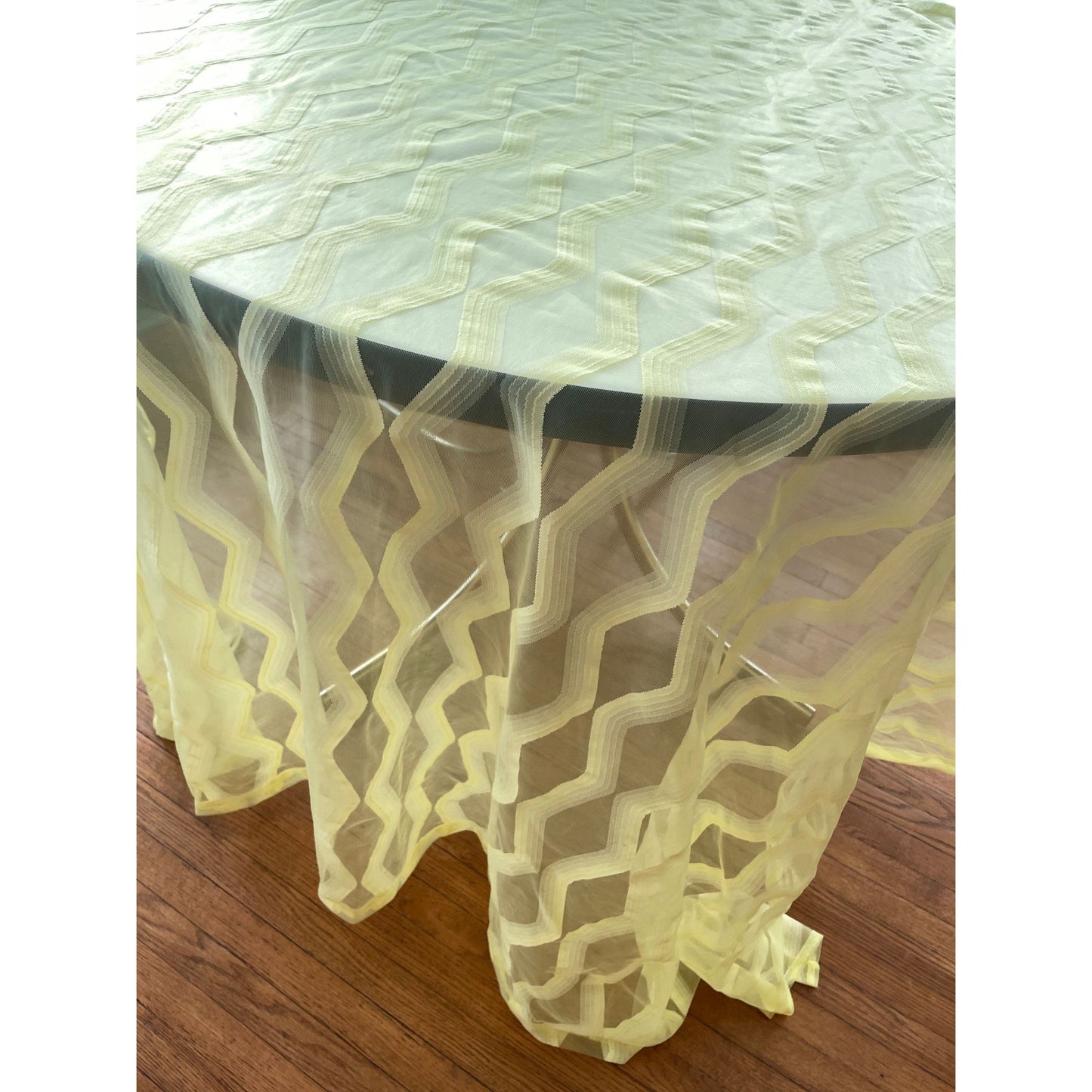 Vintage 70s yellow geometric shower curtain