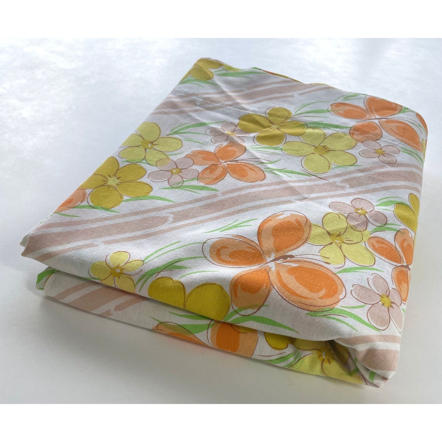 Vintage 70s flat sheet, full/double size, Wabasso