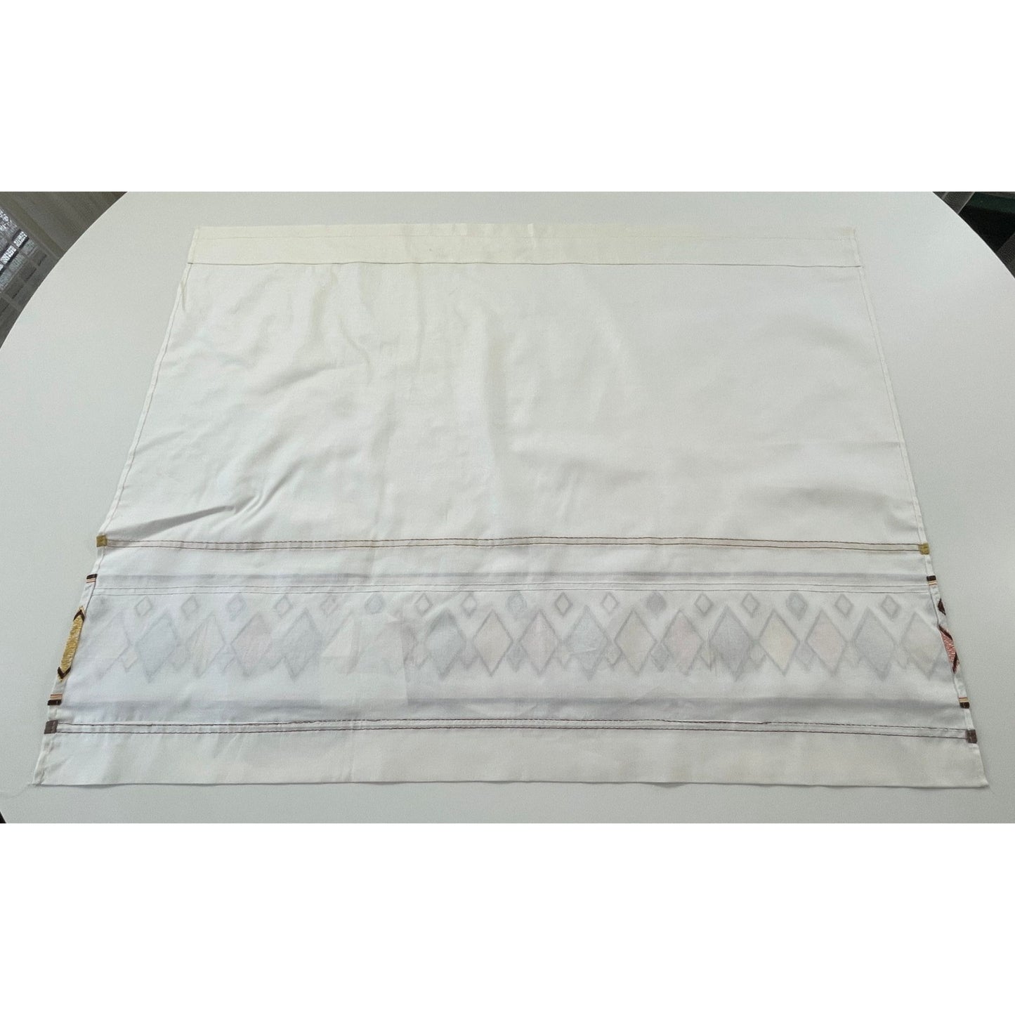 Vintage 60s short curtain, flocked fabric