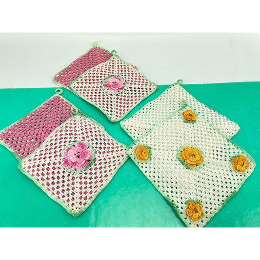 Vintage 60s crochet potholders