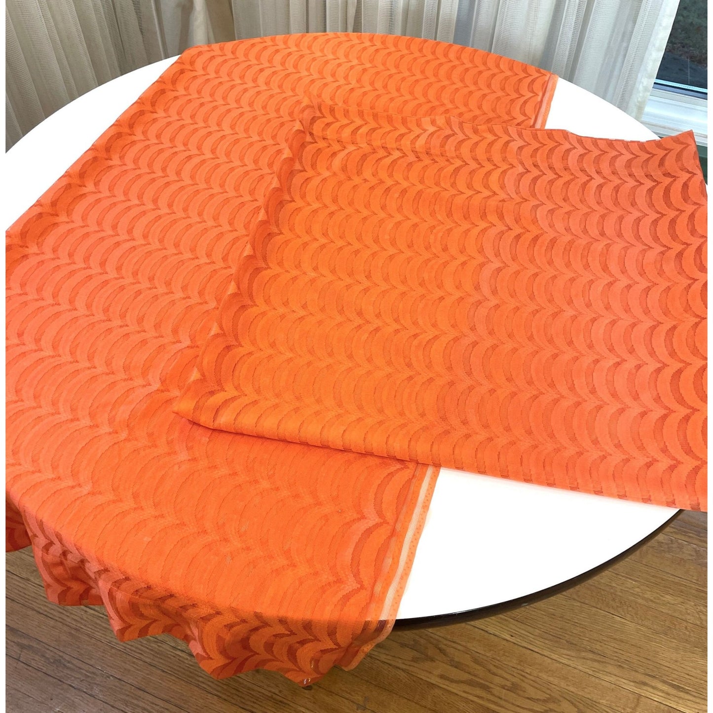 Vintage 70s orange woven mesh panel