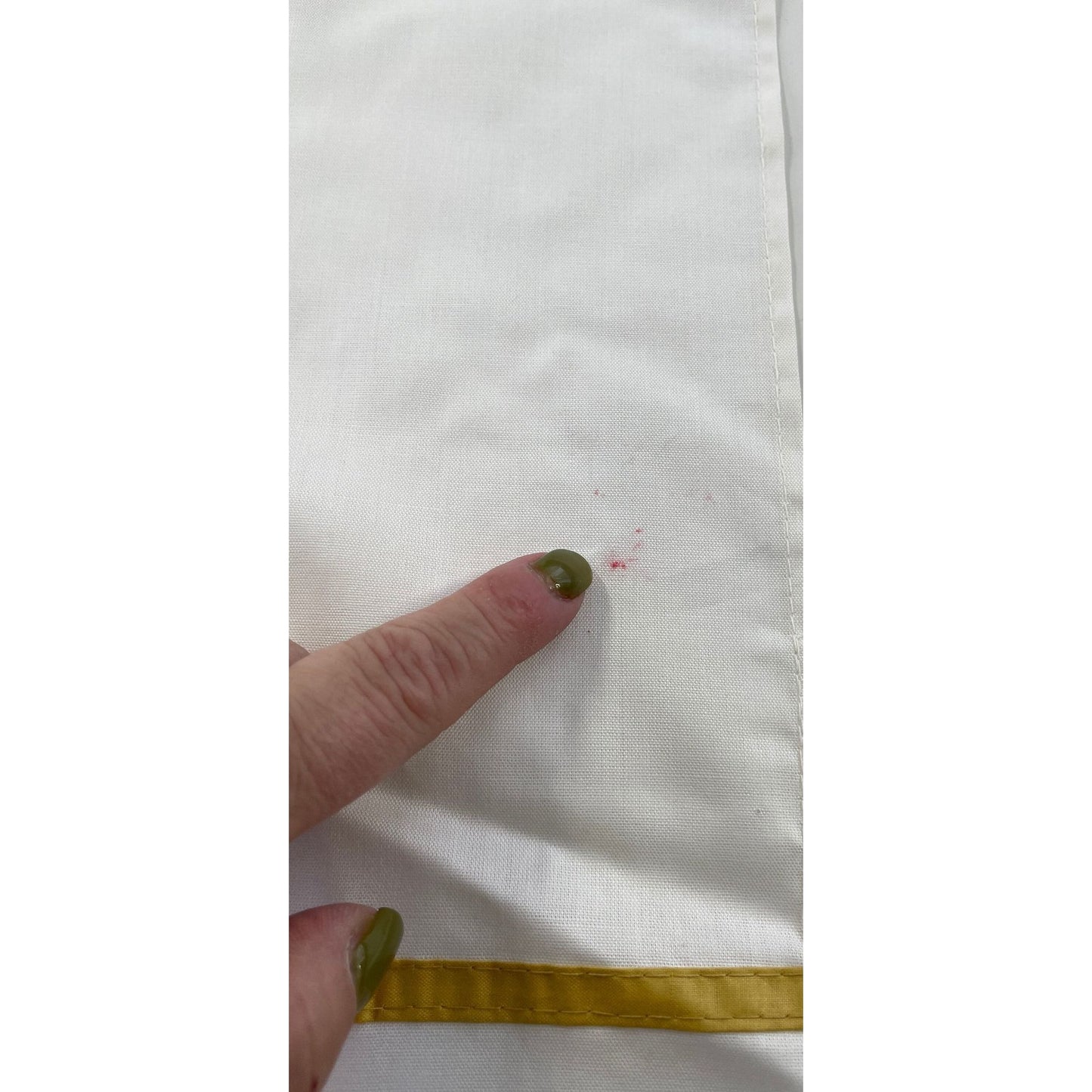 Vintage 60s short curtain, flocked fabric