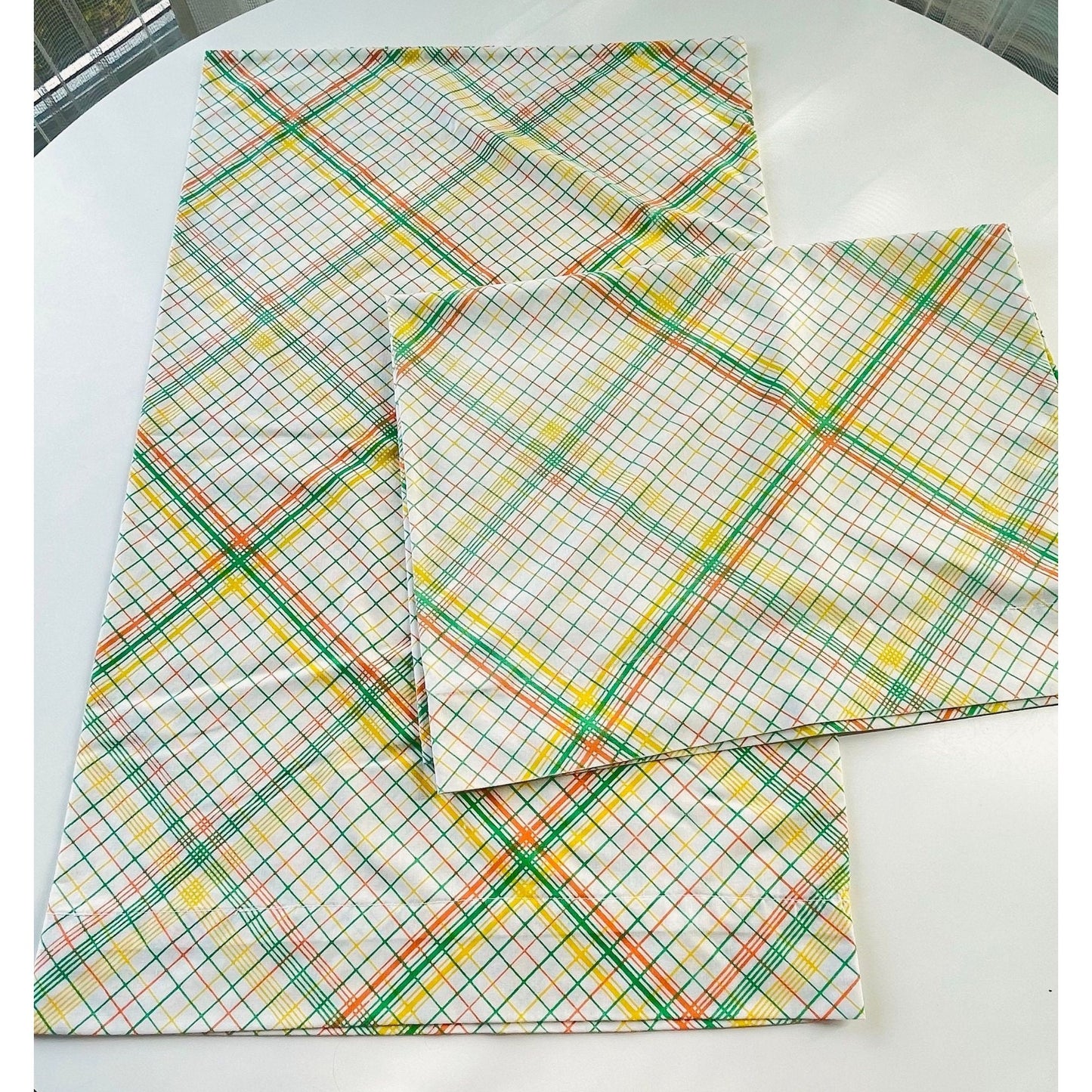 Vintage 70s geometric pillowcases, TasteMaker