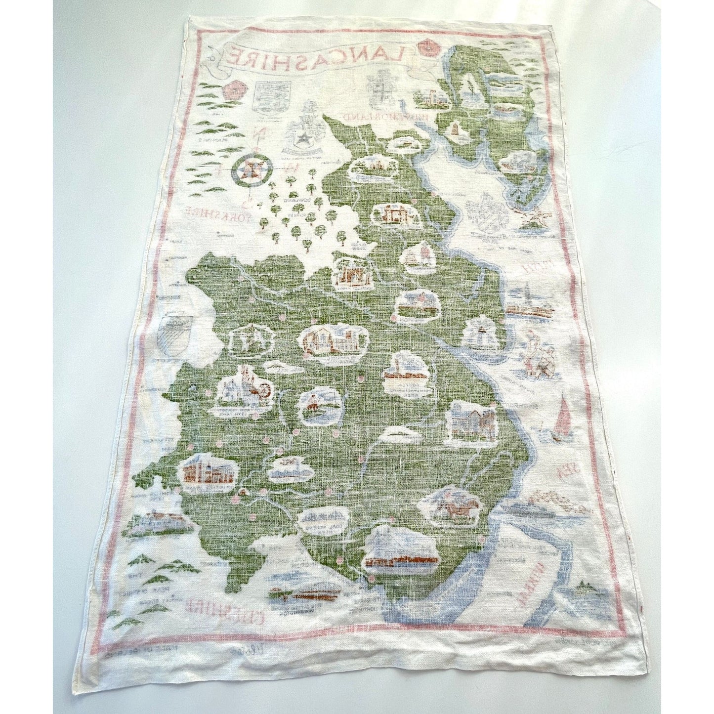 Vintage Lancashire tea towel, Ulster
