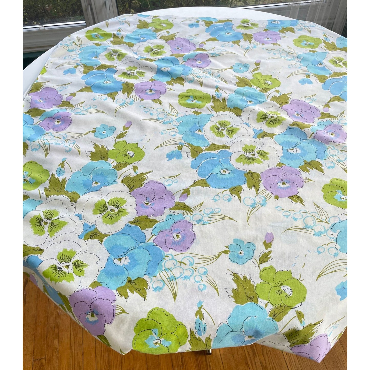 Vintage 70s flat sheet, Varitex, queen / double size, Varitex