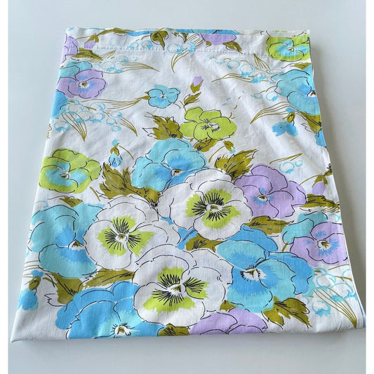 Vintage 70s double size flat sheet, Varitex