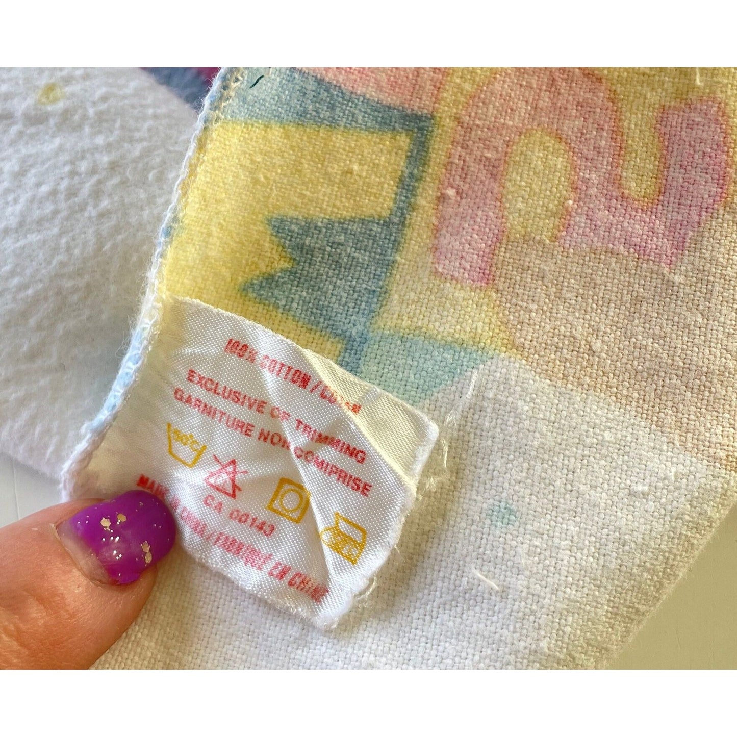 Vintage 70s flannel baby blanket