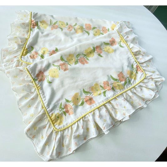 Vintage 70s decorative pillow shams