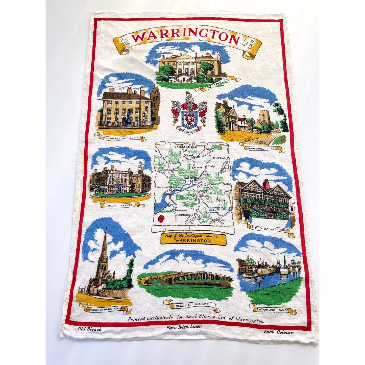 Vintage Warrigton tea towel, Lea & Clarke ltd.
