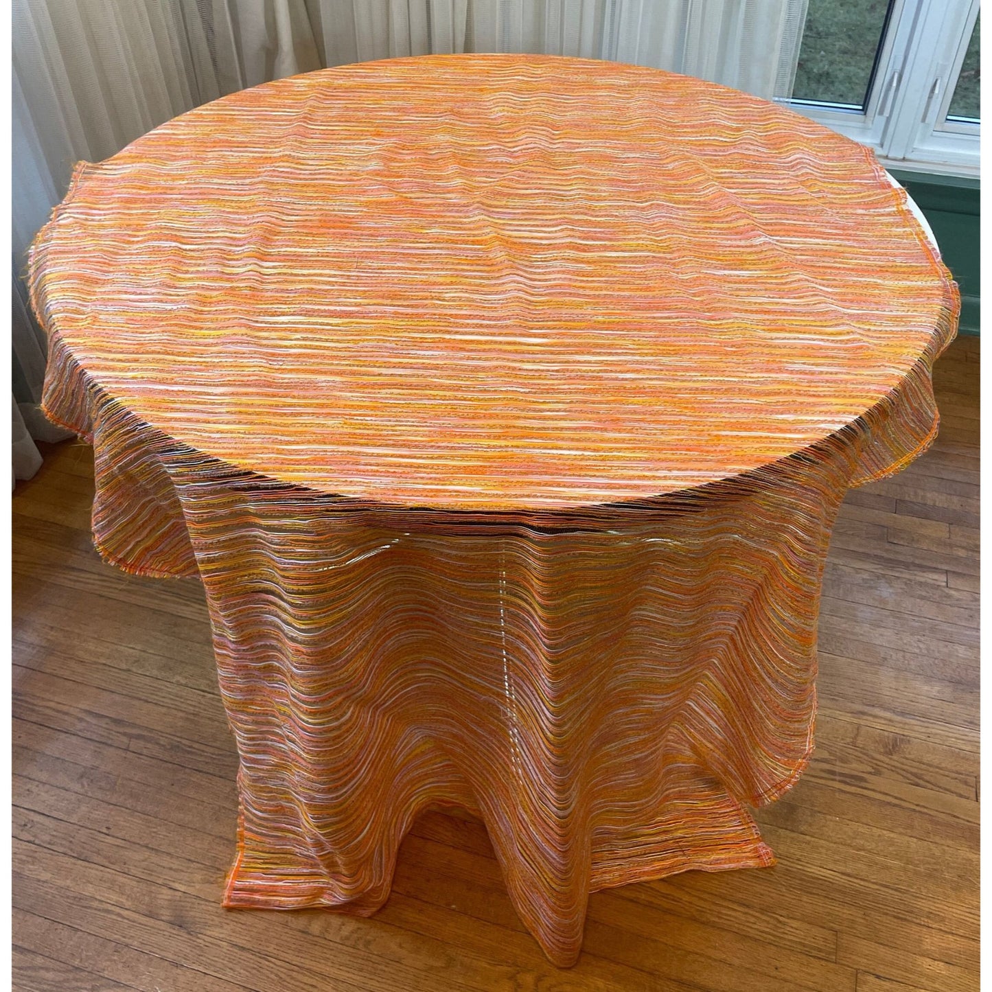 Vintage 70s orange woven mesh panel