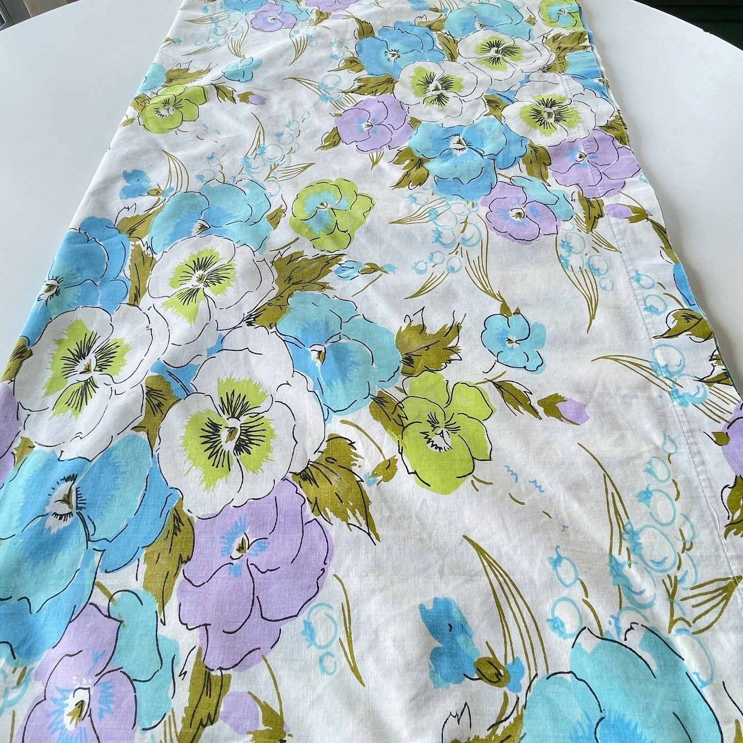 Vintage 70s double size flat sheet, Varitex
