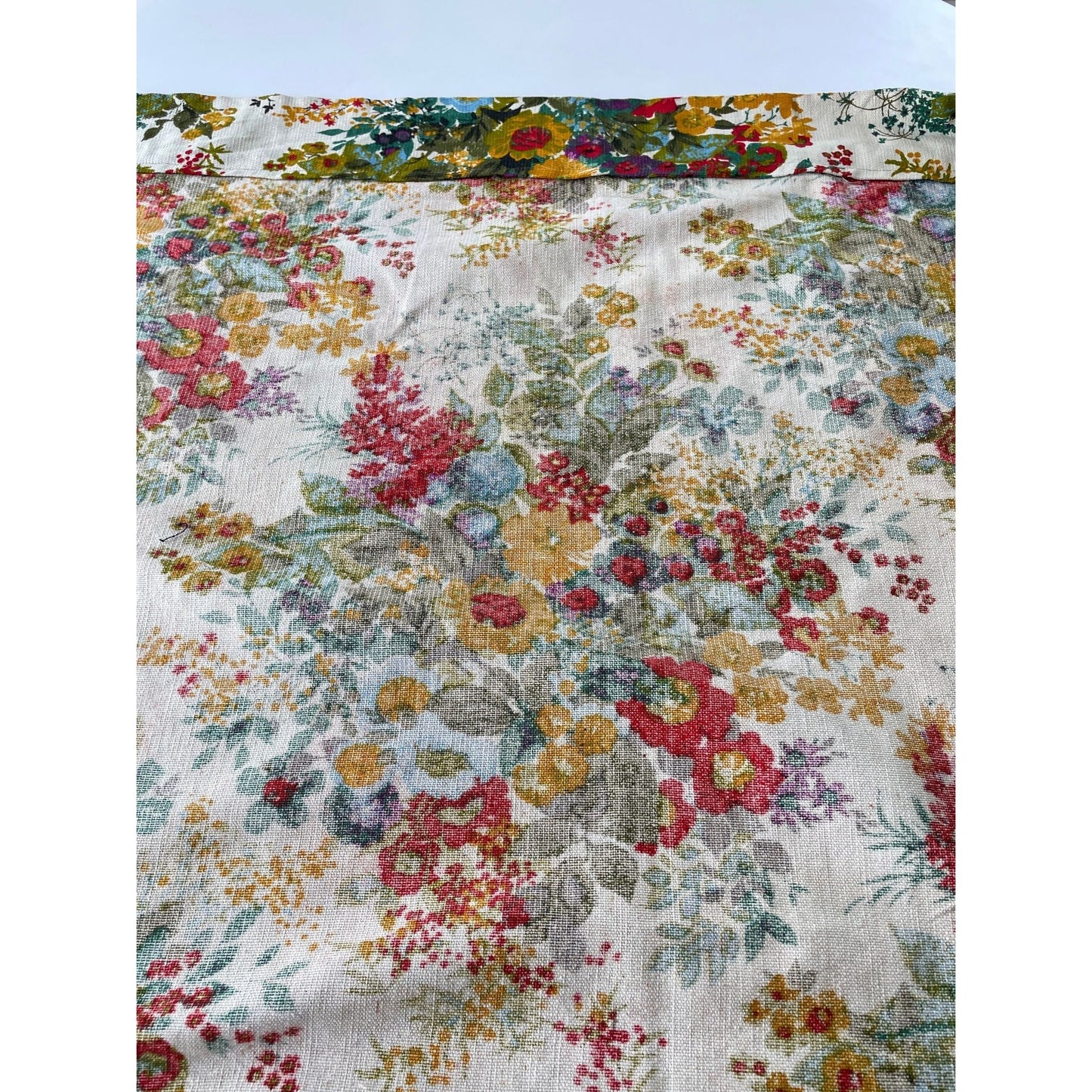 Vintage 60s floral curtain, single panel