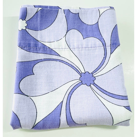 Vintage 70s pillowcase, purple pinwheel, Wabasso