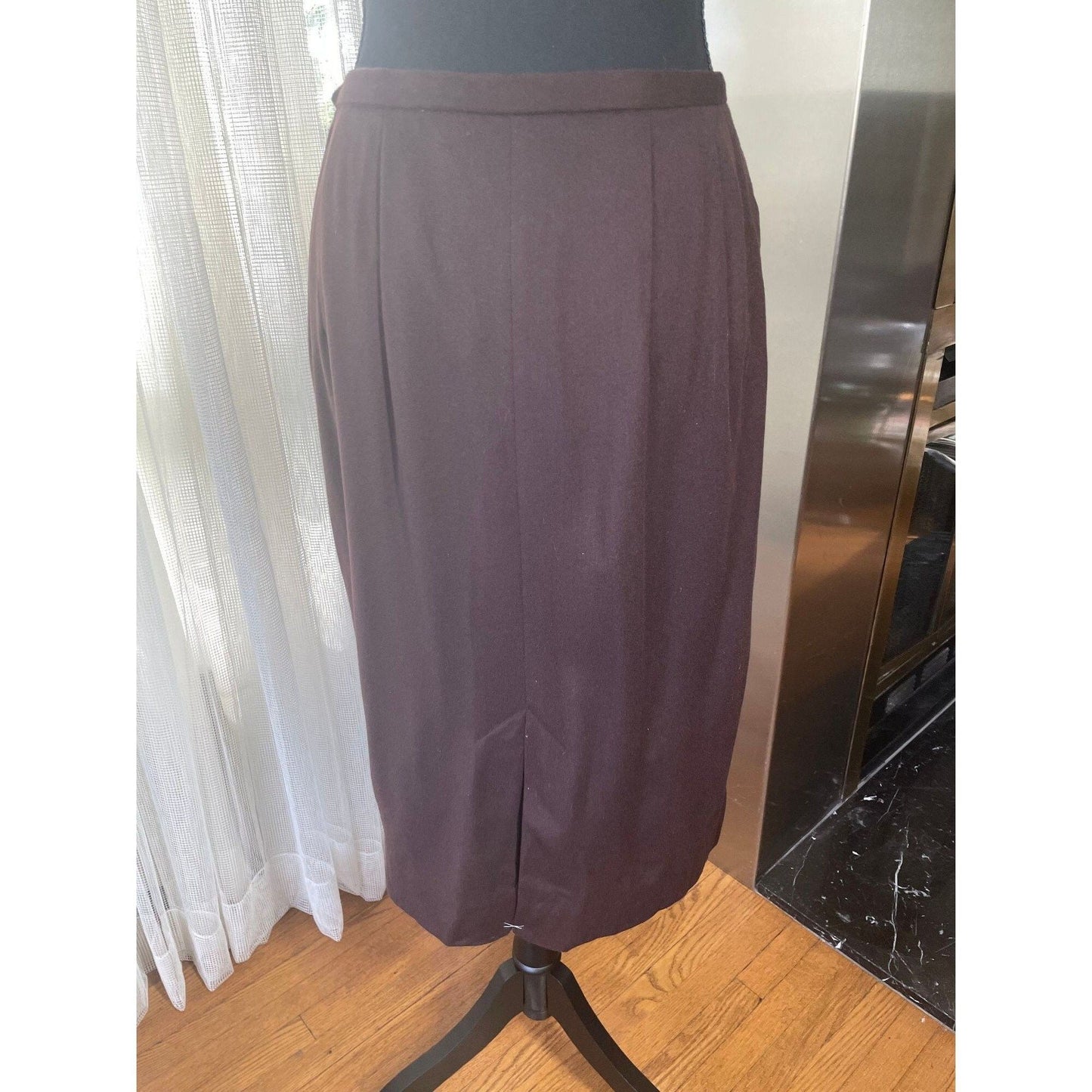 Vintage 1950s skirt, 100% wool, chocolate brown, Toni Lynn of Edmonton