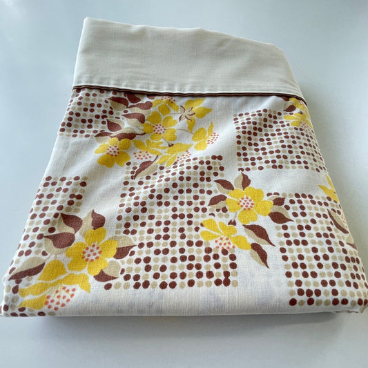 Vintage 70s flat sheet, double/queen size, Wabasso