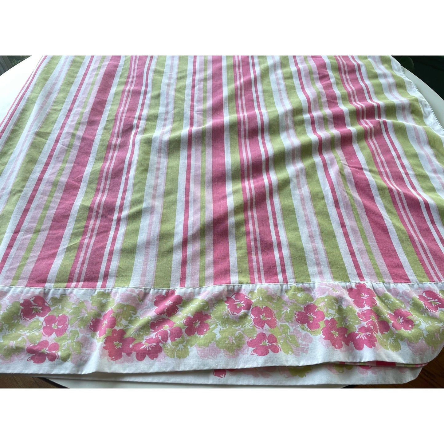 Vintage 70s flat sheet, full/ double size bed, Truprest