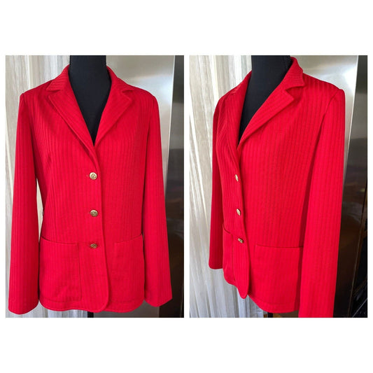 Vintage 80s blazer, red jacket, Hobnobber