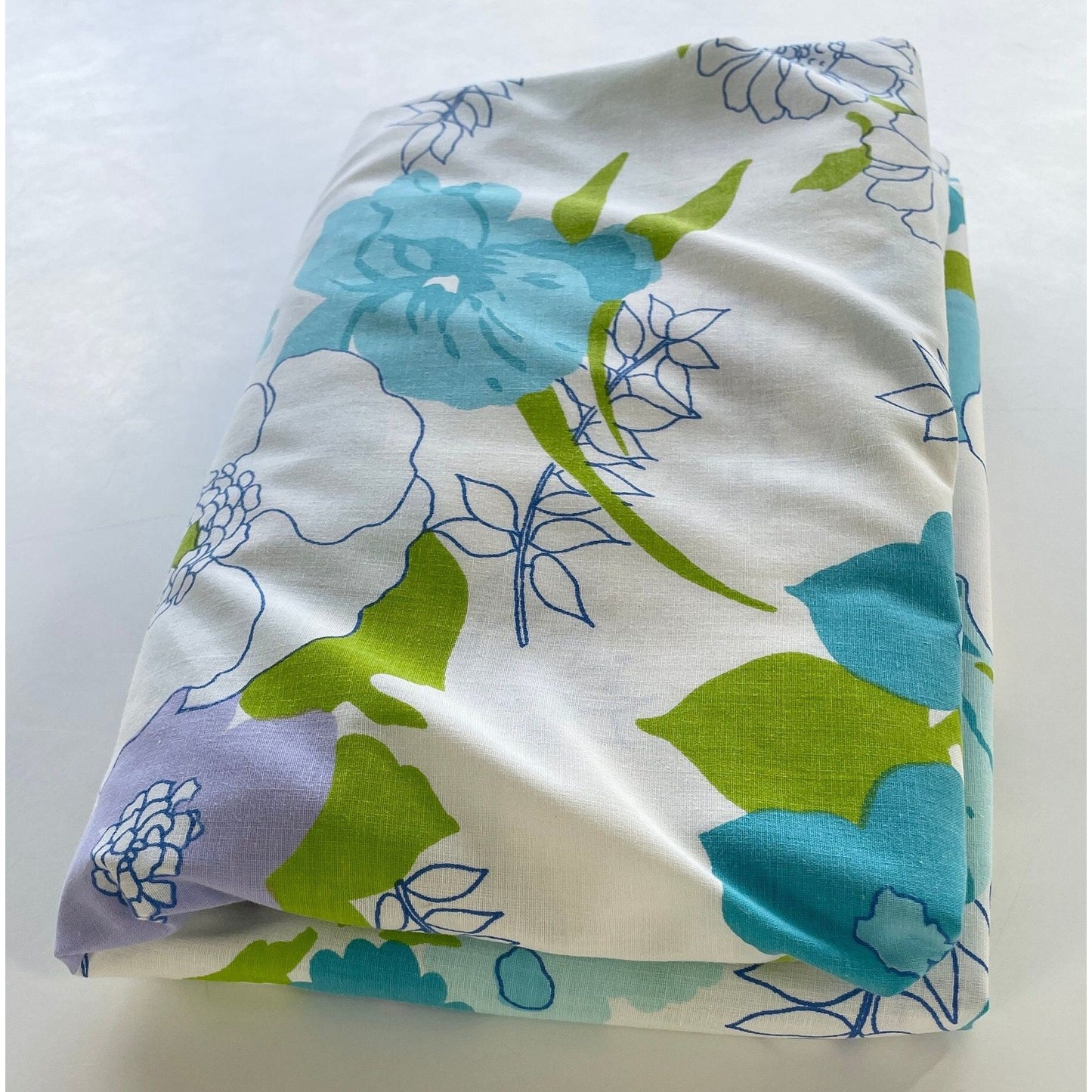 Vintage 70s fitted sheet, full / double size bed, TruPrest