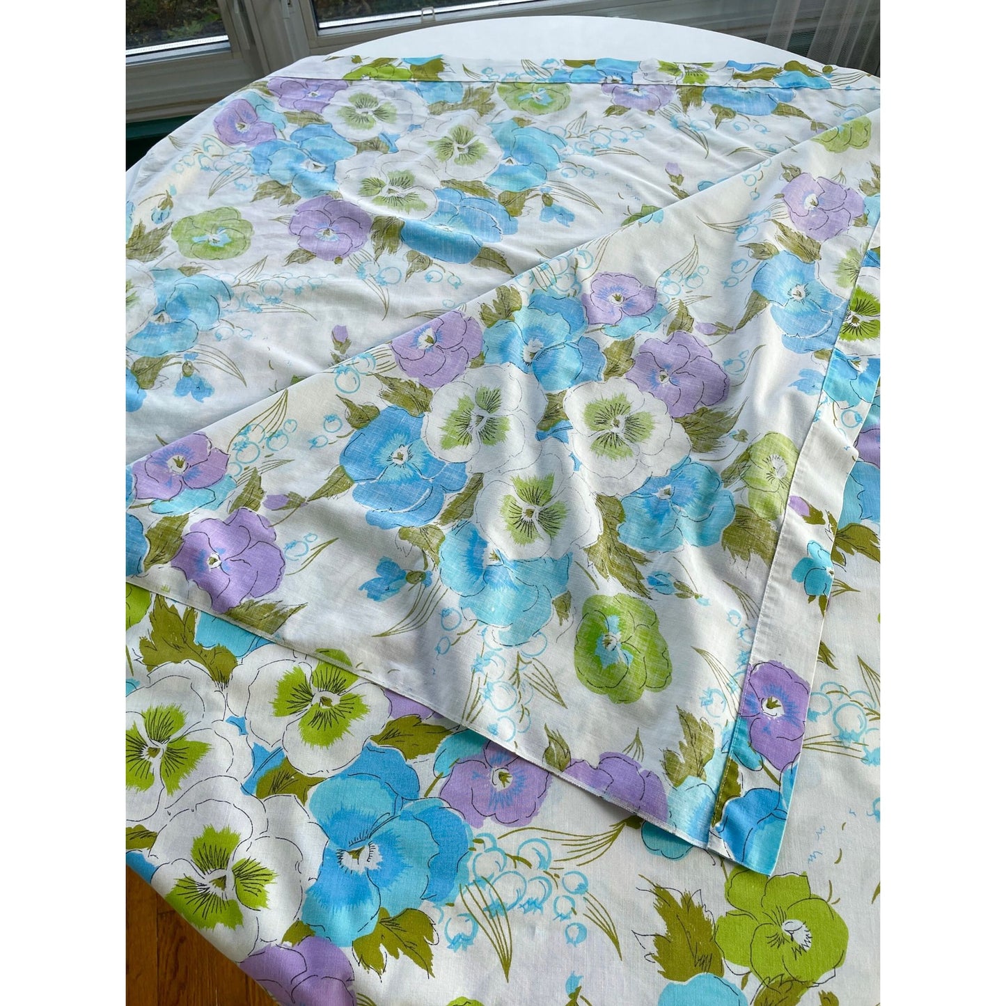 Vintage 70s flat sheet, Varitex, queen / double size, Varitex