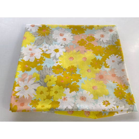 Vintage 70s fitted sheet, twin size bed, Fruit of the Loom