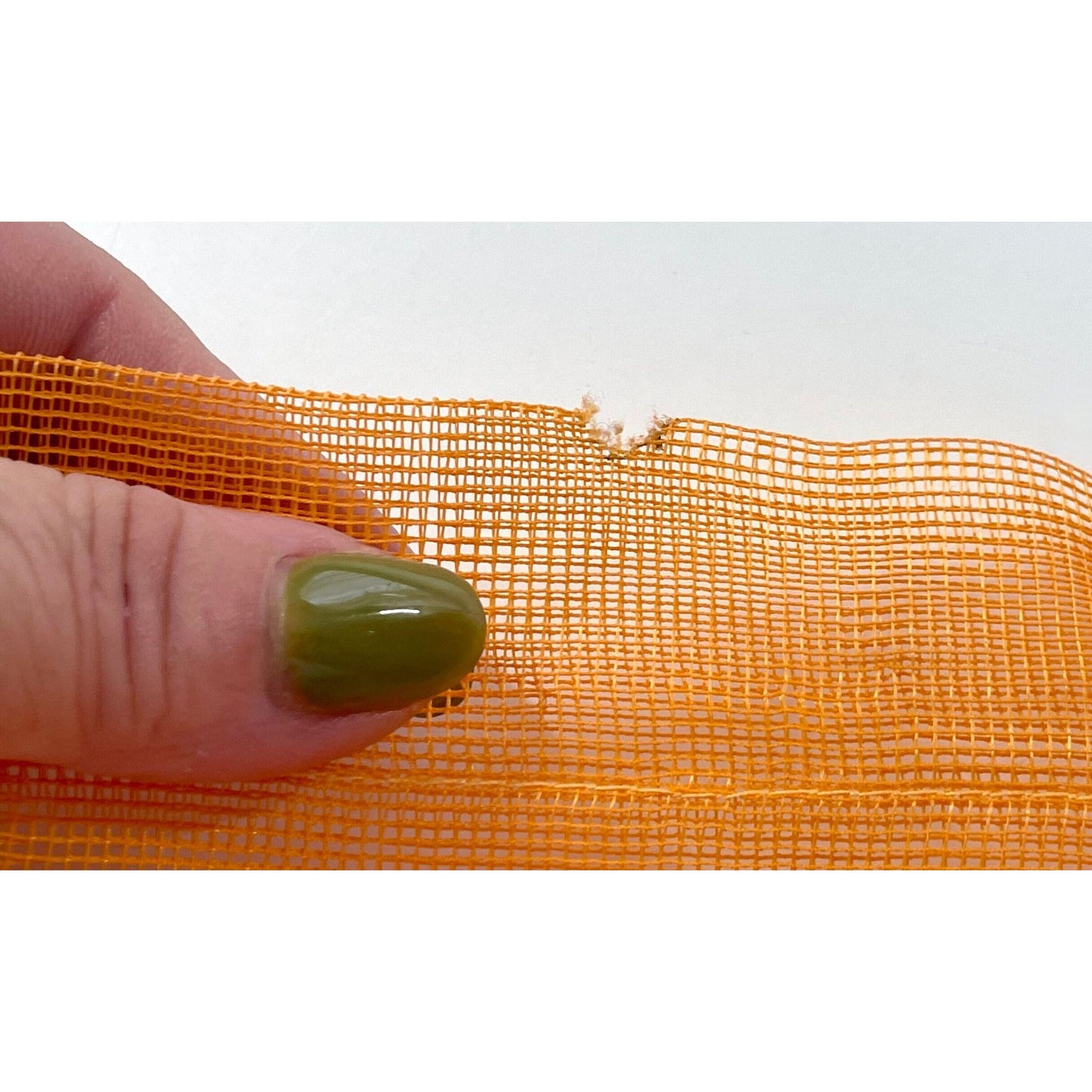 Vintage 70s orange mesh curtain