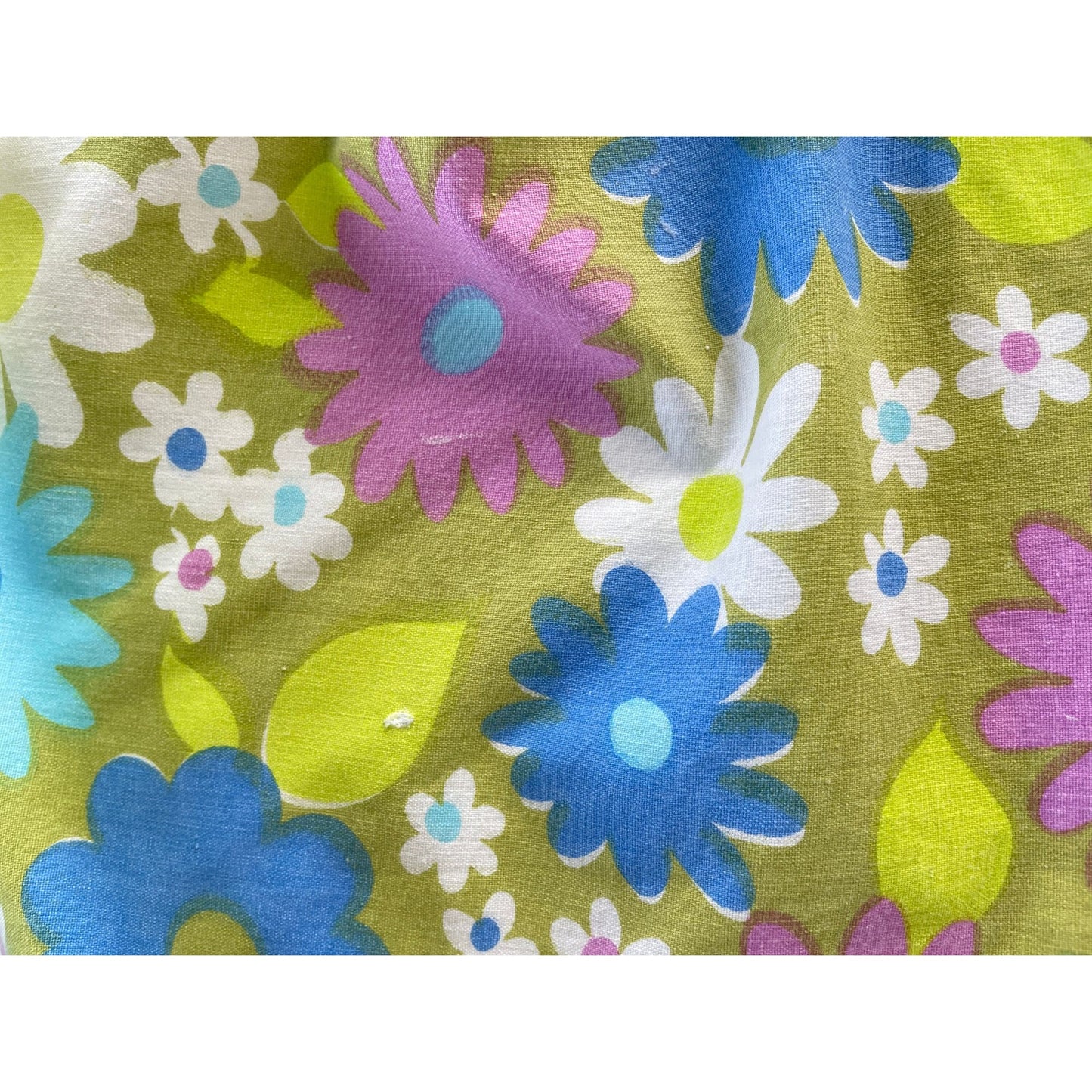 Vintage 70s fitted sheet, Wabasso, twin size bed