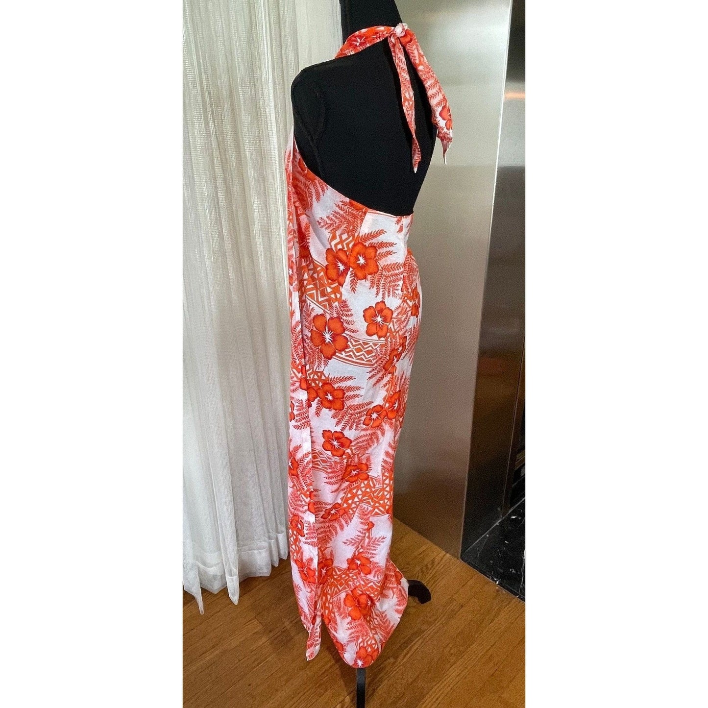 Vintage 80s beach coverup, wrap dress skirt, Hilo Hatties Hawaii