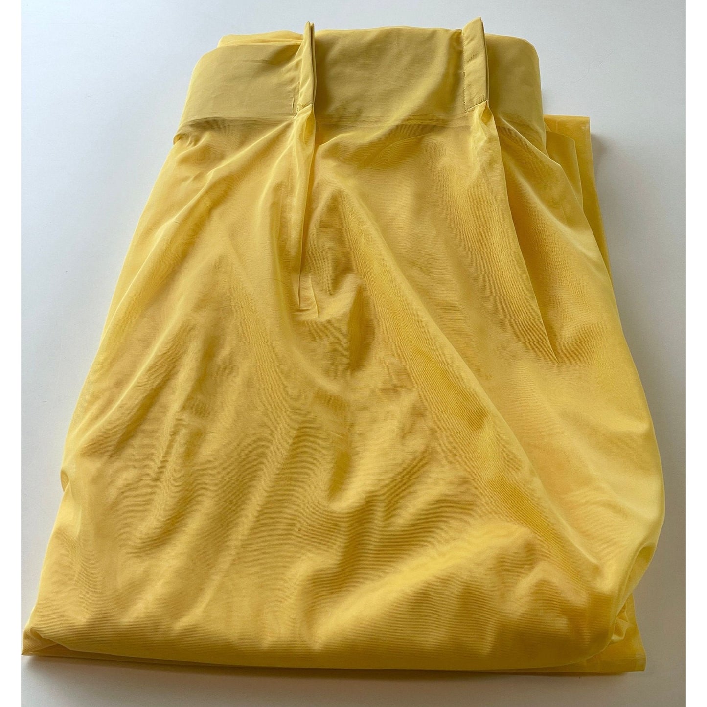 Vintage 70s pleated curtain, golden yellow panel