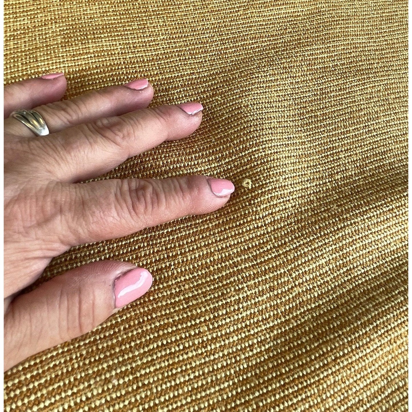 Vintage 80s tablecloth, brown, tan, orange, rectangular fringed