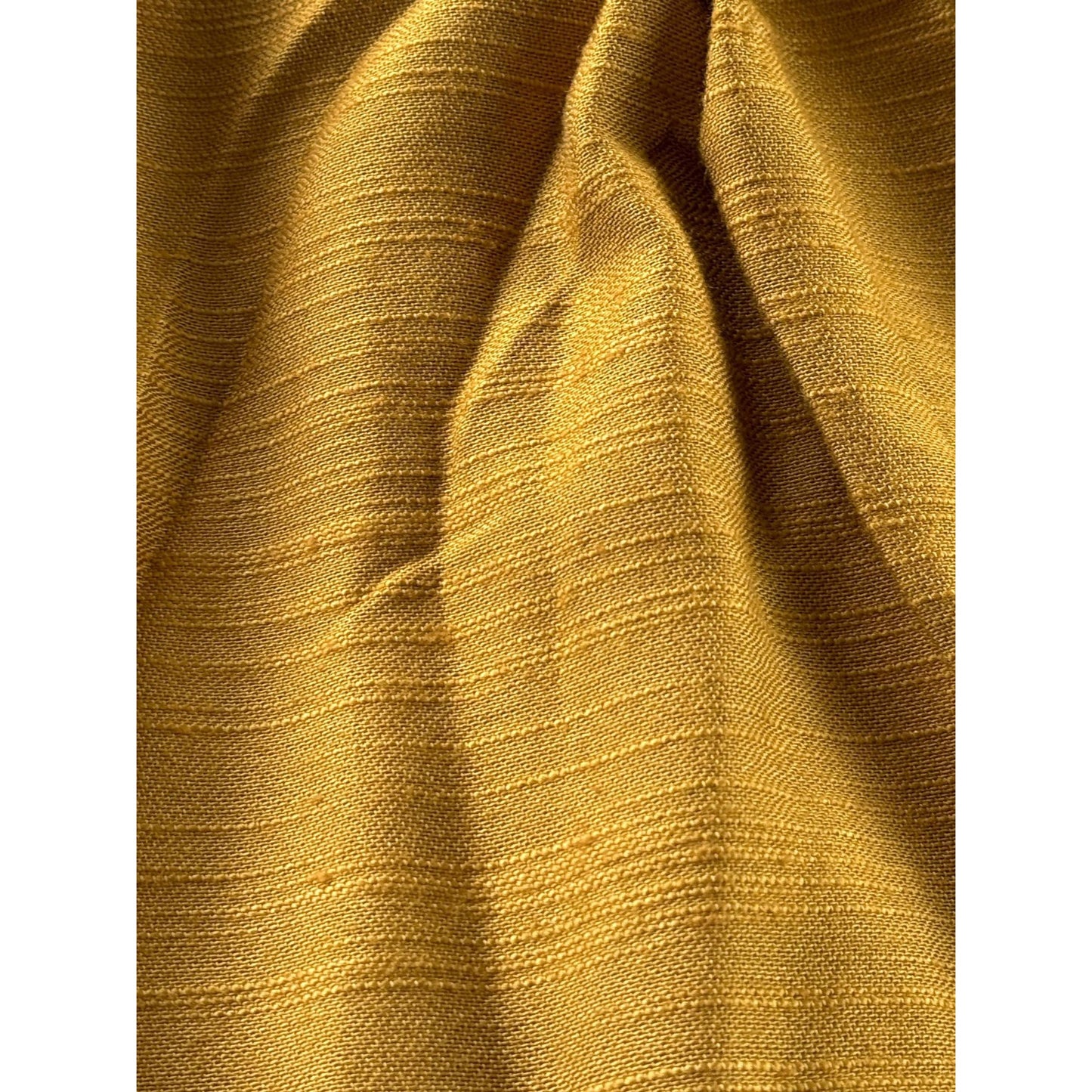 Vintage 60s pleated curtain, golden yellow light filtering panel