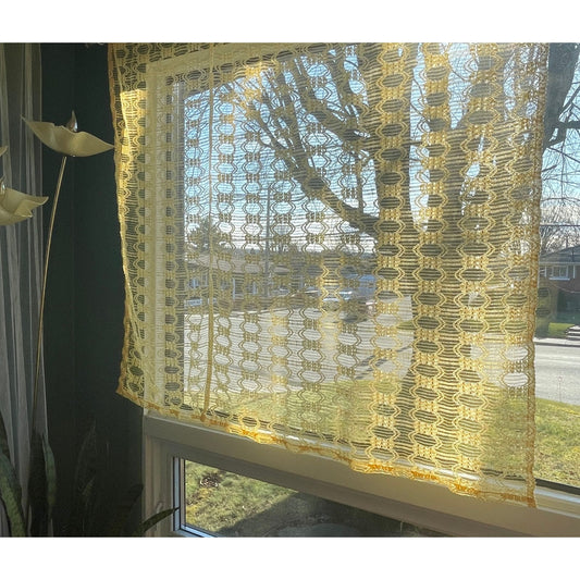 Vintage 70s yellow short mesh panel
