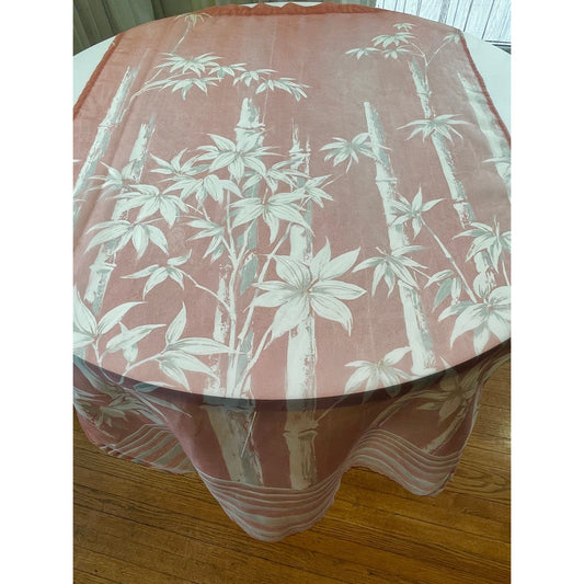 Vintage 80s curtain, bamboo pattern