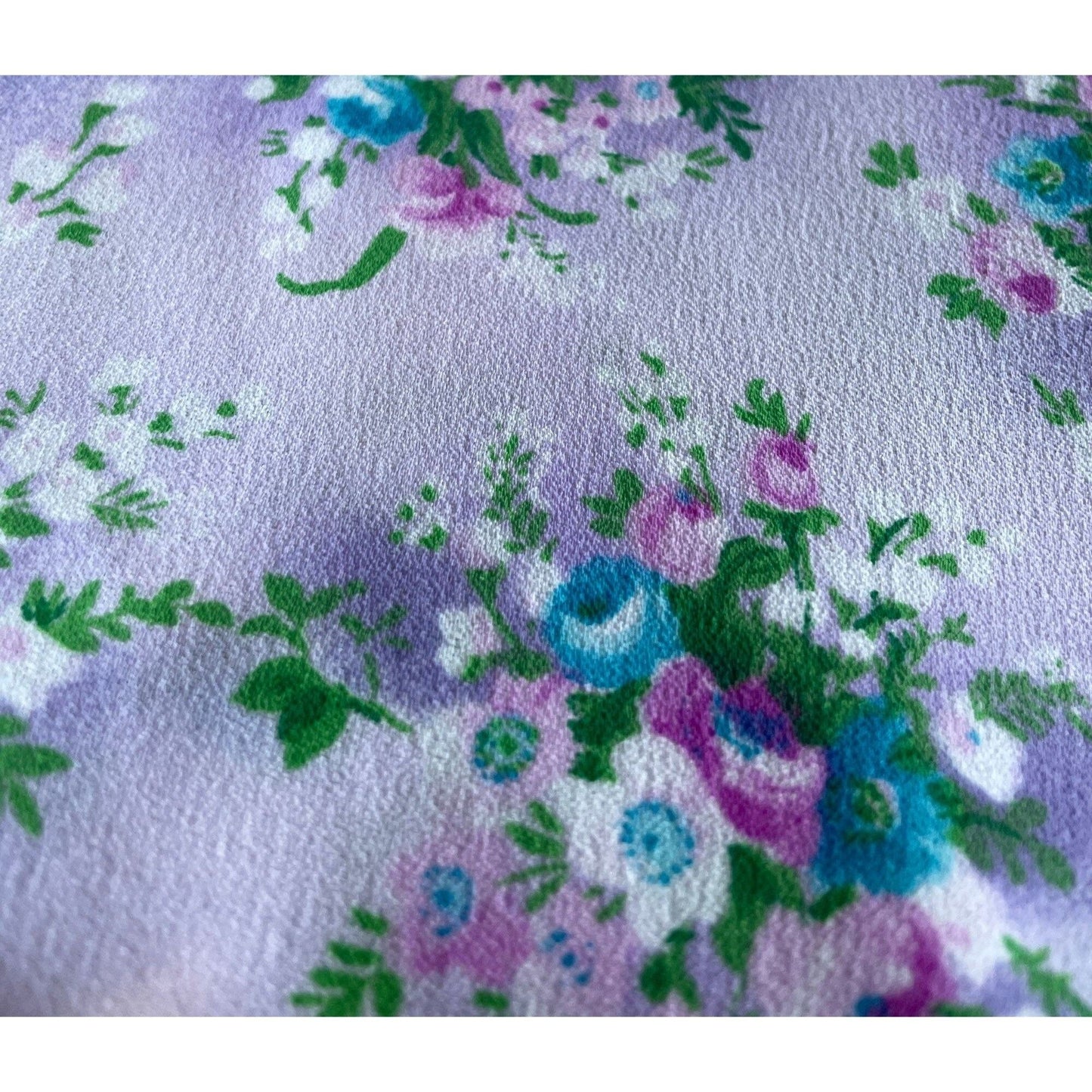 Vintage prairie dress, floral lilac / purple, long sleeves gown