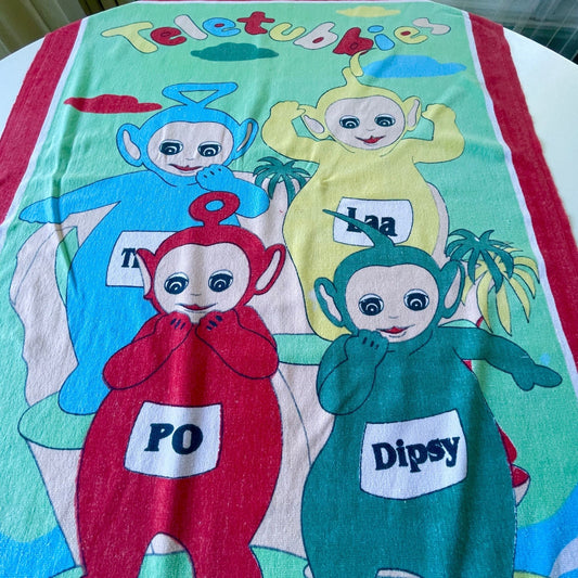 Vintage 90s Teletubbies beach towel