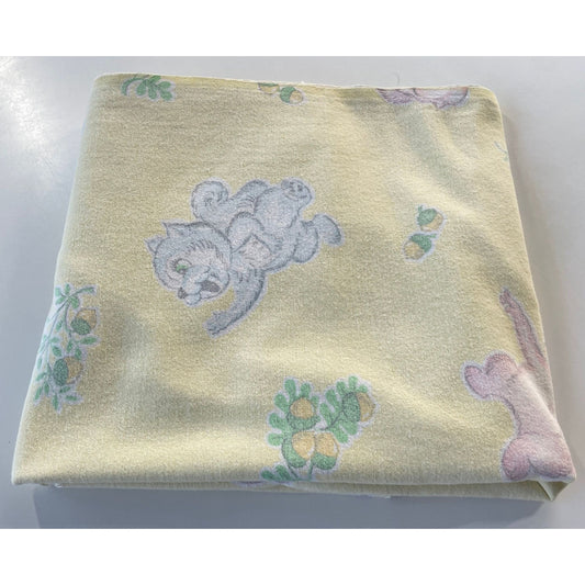 Vintage 70s flannel baby blanket