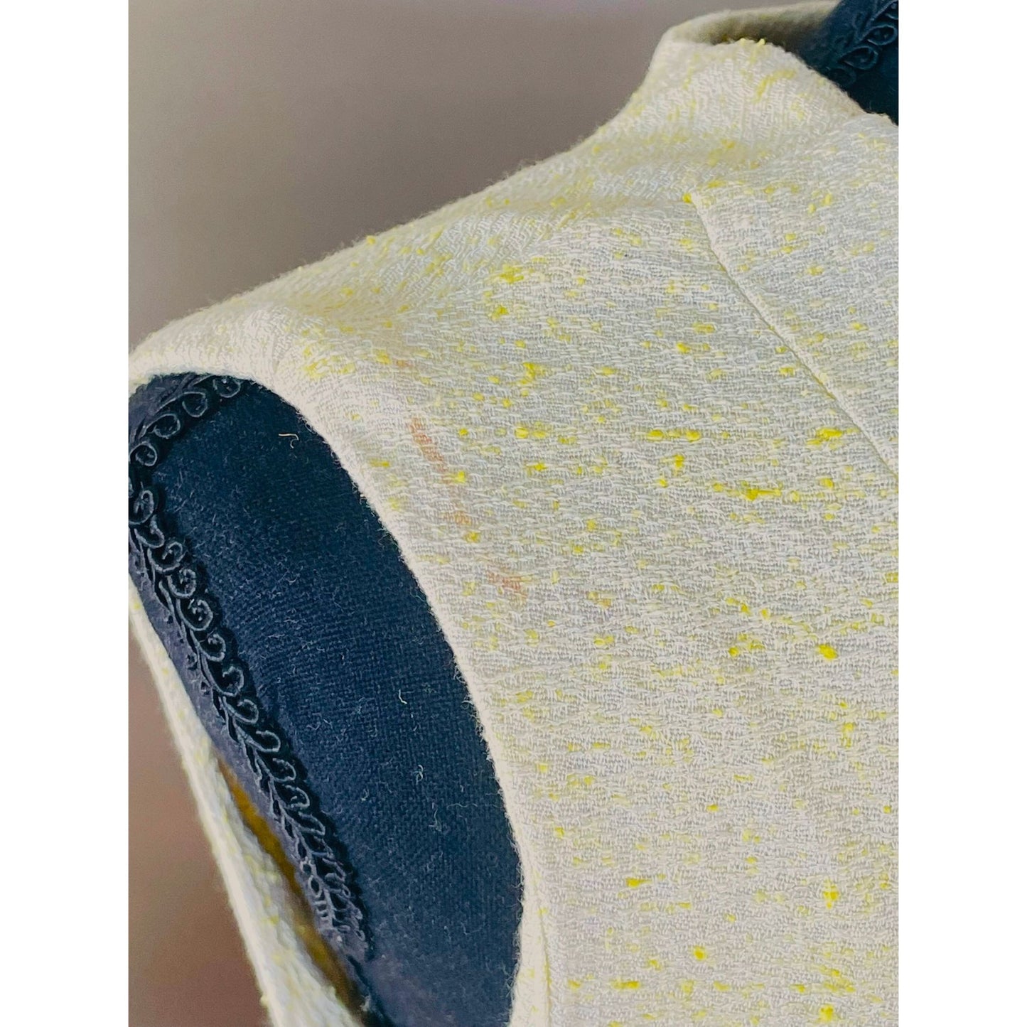Vintage dress, 1940s buttery yellow, AlJean made in Canada
