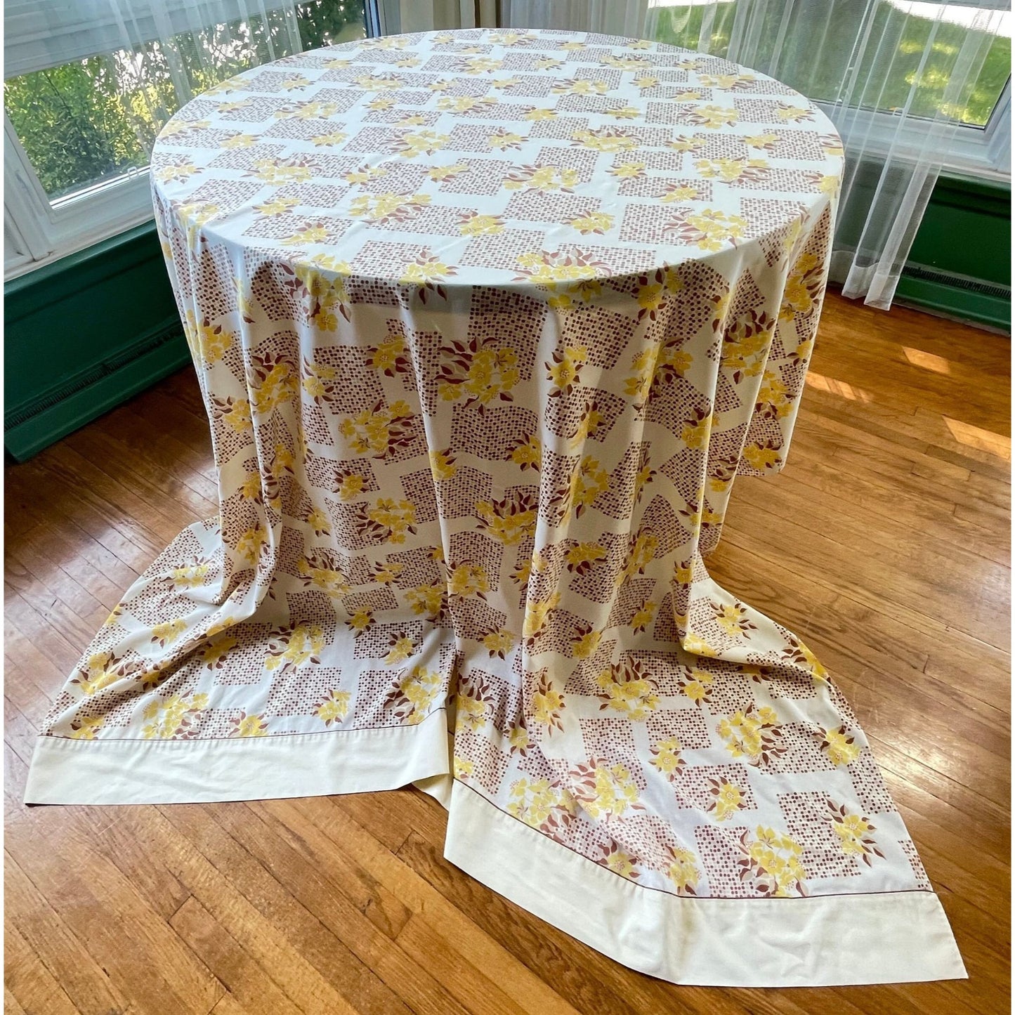 Vintage 70s flat sheet, double/queen size, Wabasso