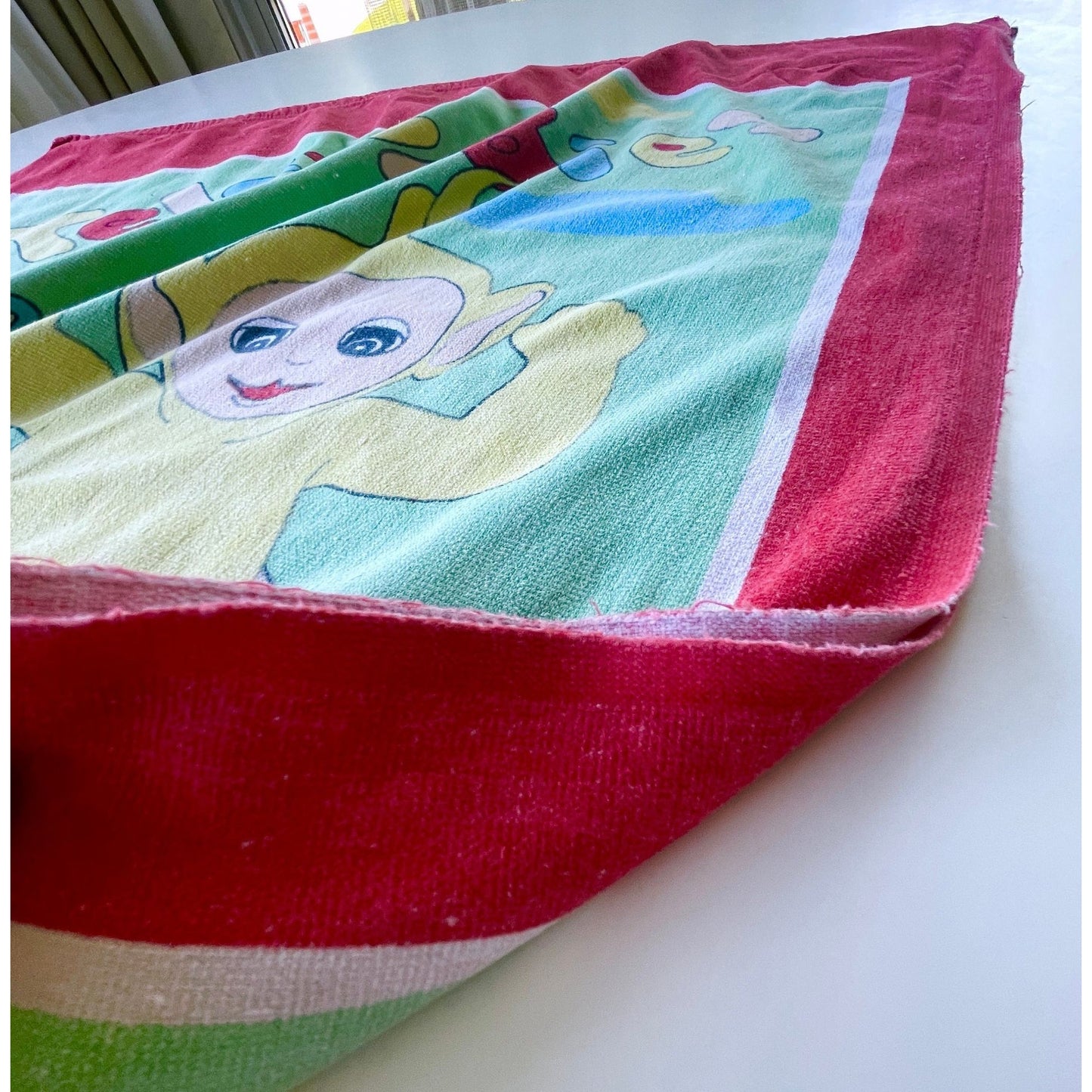 Vintage 90s Teletubbies beach towel