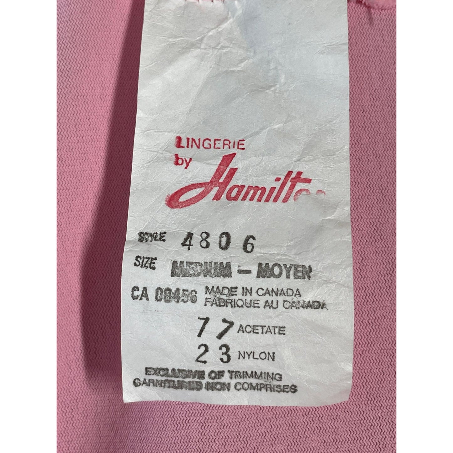 Vintage 80s robe, pink flannel, Hamilton Lingerie