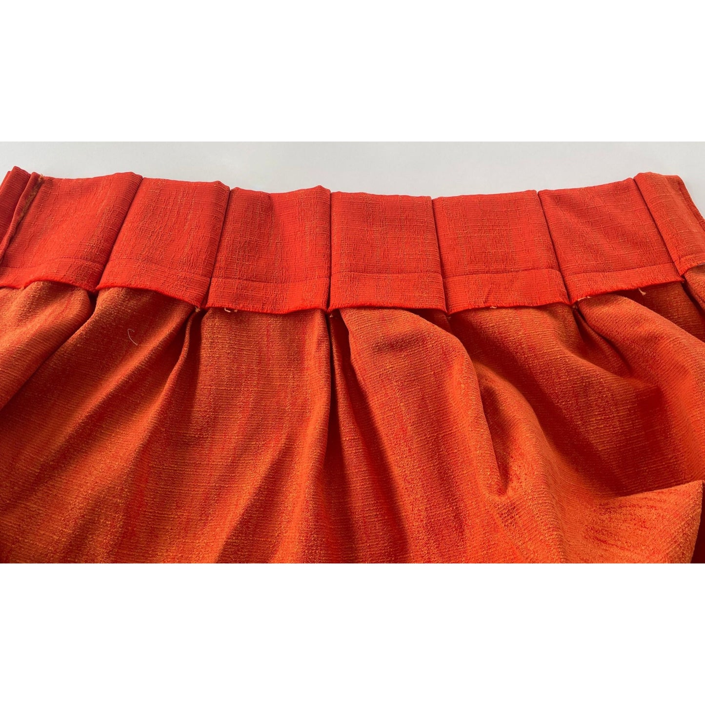 Vintage 60s orange pleated drape