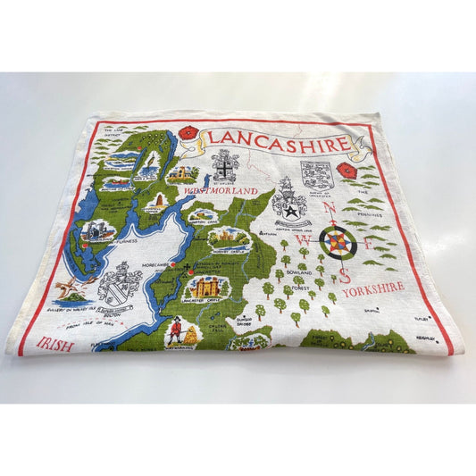 Vintage Lancashire tea towel, Ulster