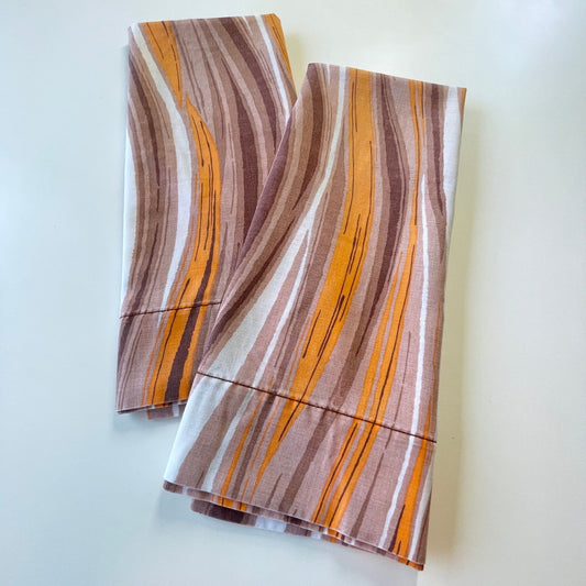Vintage 70s pillowcases set, Wabasso